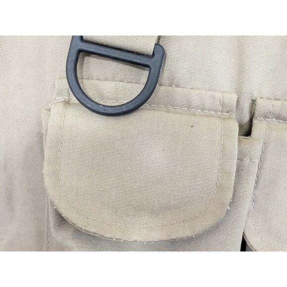 Vintage 80s Vest Tan Fly Fishing Hunting Pockets Men's Size XL Columbia - Picture 8 of 10